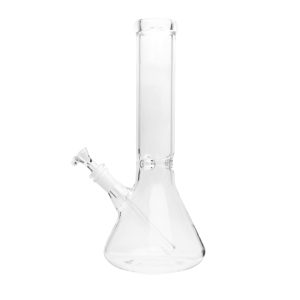 10″ Glass Flower Bong W Wide Base
