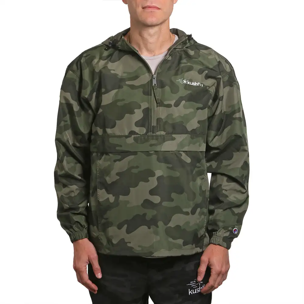 Kushfly Camo Half Zip Wind Breaker - Image 2