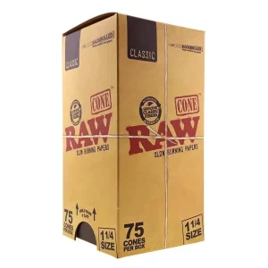 RAW Classic 1 1/4 Cones 75 Pack